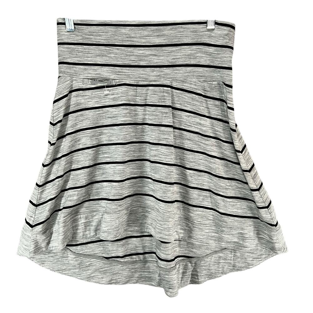 Icebreaker Gray and Black Striped Mini Skirt - Picture 2 of 11